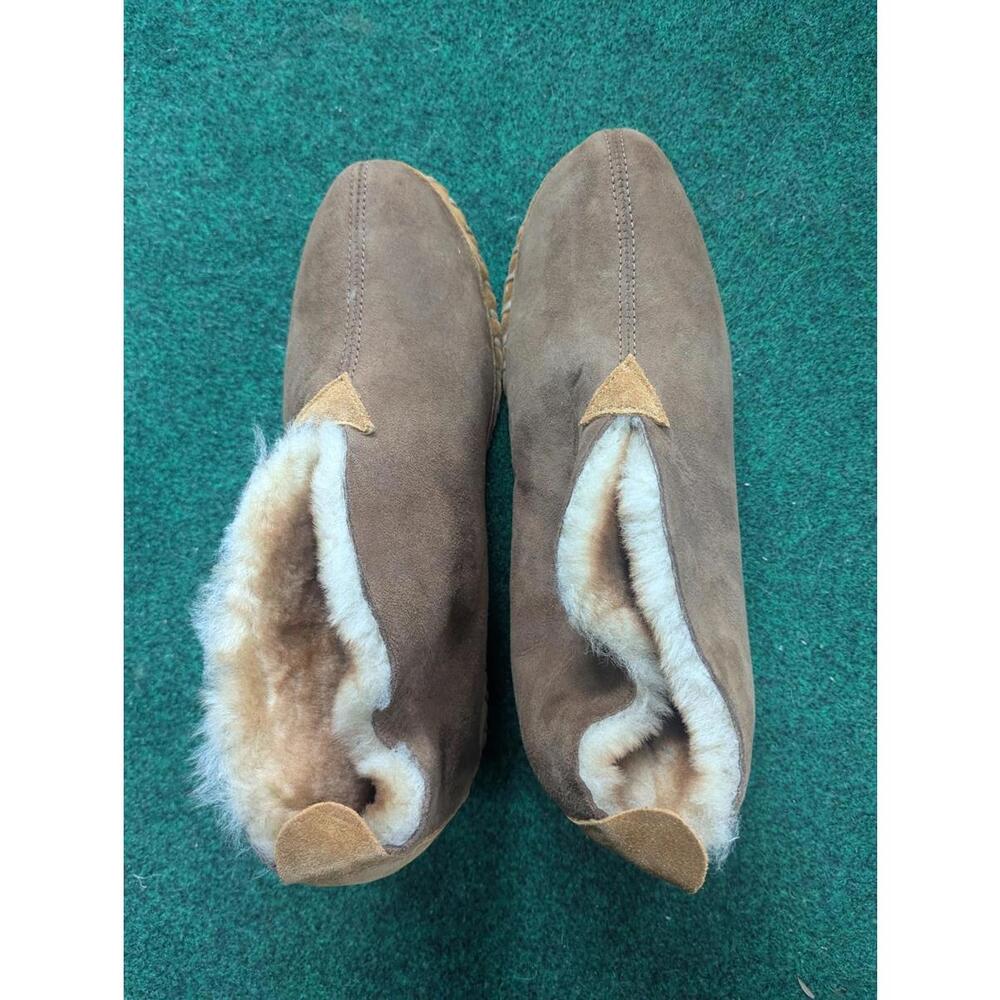 Cozy L.L. Bean Suede Slippers with Faux Fur